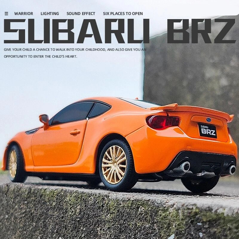 1:32 BRZ Alloy Sports Car Model Diecast Metal Simulation Toy Vehicles Car Model Sound Light Collection Childrens Toy Gift