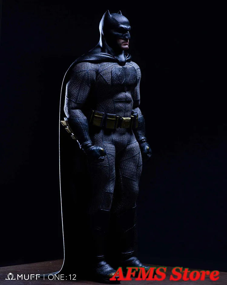 MUFF 1/12 Men Soldier Batman Ben Affleck Sculpt Head Ultra High Details Bat Hero Head Model  For 6inch Mezco Action Figure Body