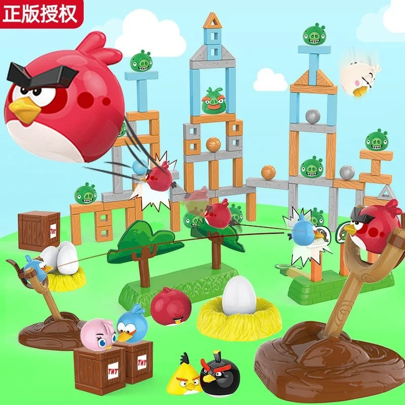 Angry Bird Building Blocks Toys Red Blues Chuck Matilda Minion Pigs Action Figures Blocks Building Shooting Game Birthday Gifts