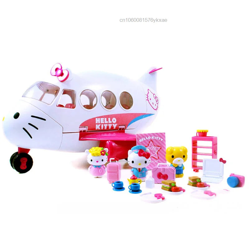 Sanrio Hello Kitty Children's Pretend Play Ambulance Toys Simulation Rescue Plane Role Play Educational Play House Toys Gift Kid